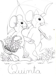 desenhos de ratos para pintar
