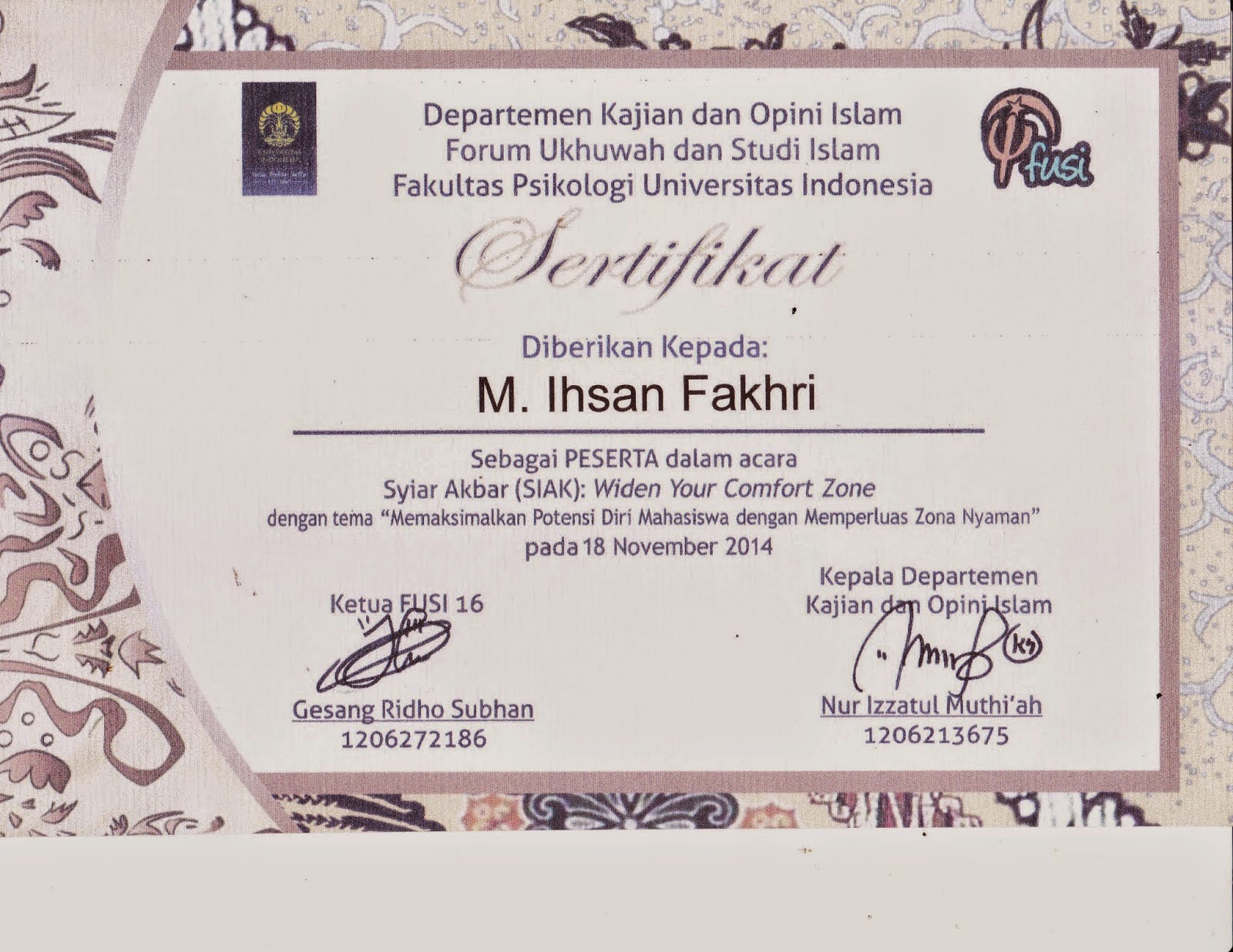 Diposkan oleh Ihsan Fakhri di 22.28 Tidak ada komentar: Diposkan oleh Ihsan Fakhri di 22.28 Tidak ada komentar: