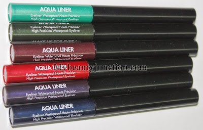 MUFE Aqua eye Liner swatches, review, dupes, photos