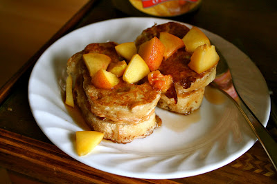 Peaches and Peanut Butter French Toast