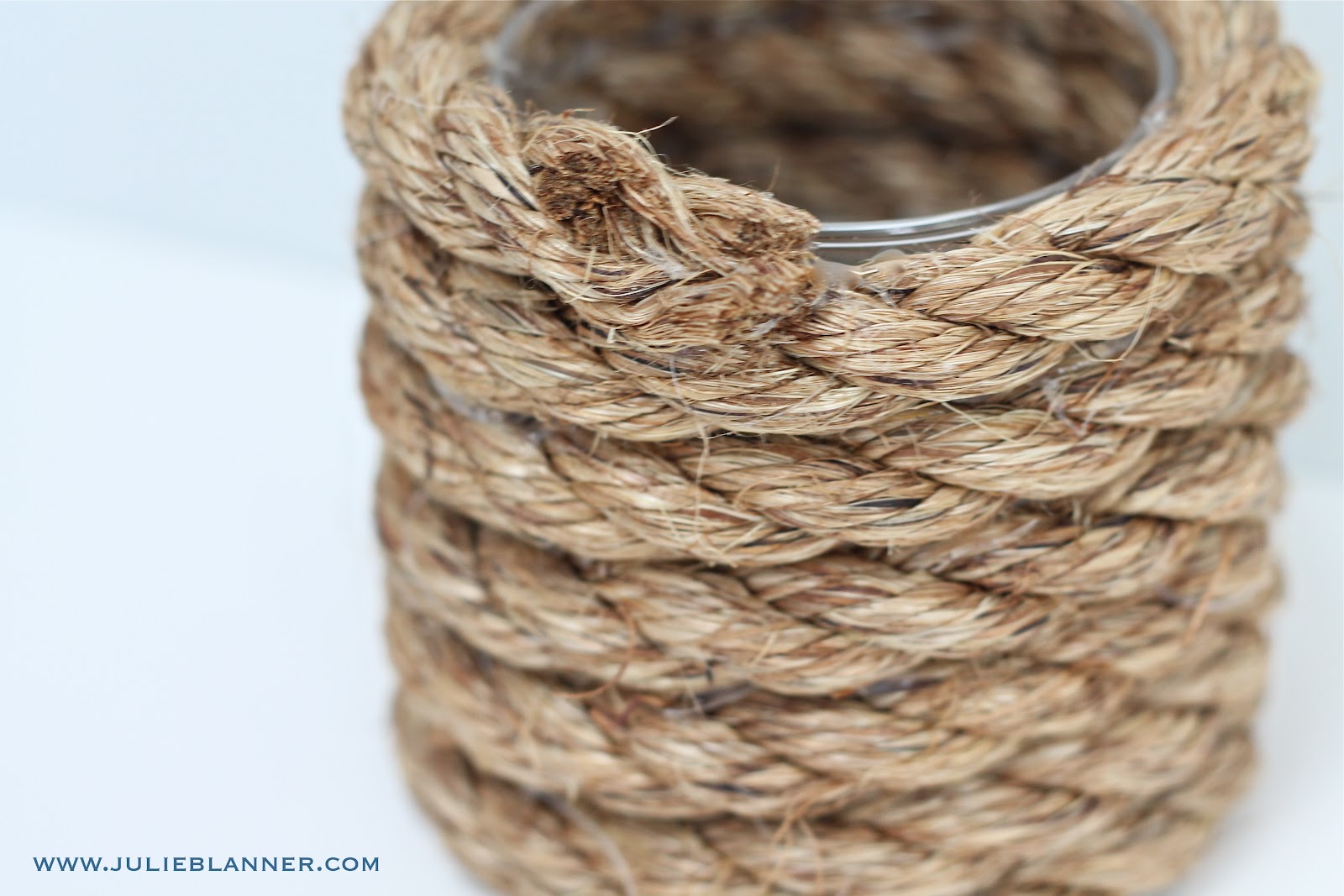 DIY Nautical Rope Vase