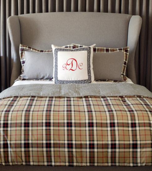 Preppy Plaid Guest Bedroom Design