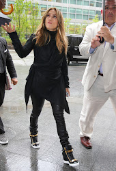 Jennifer Lopez checking out the rain