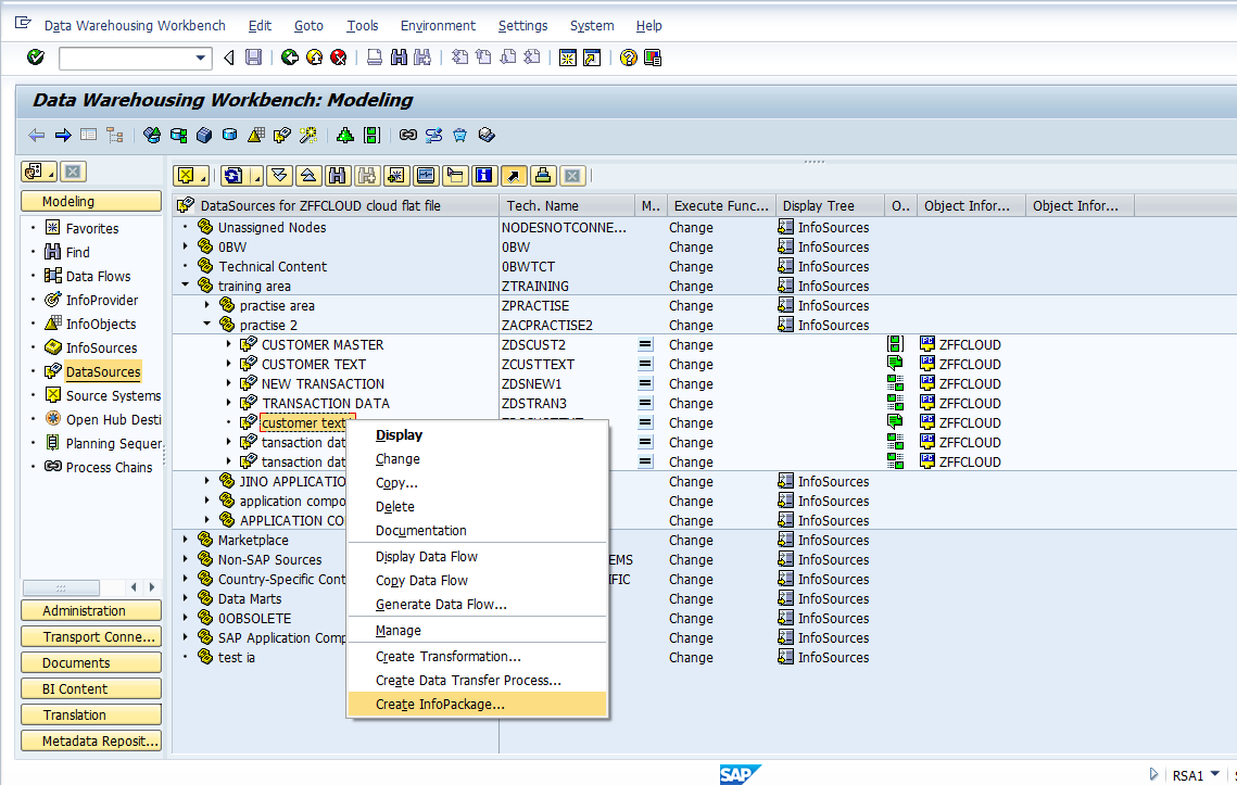 Loading Masterdata Text from flat file SAP BI, SAP BW, SAP Analytics