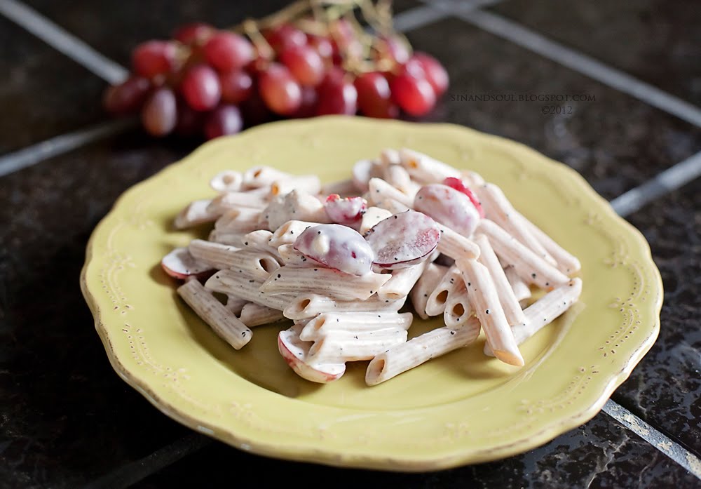 Sin & Soul Poppy Seed Chicken & Grape Pasta Salad Sin & Soul Blog