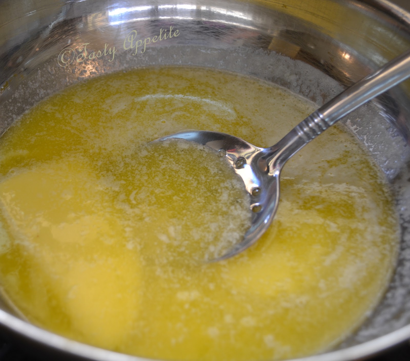 How to make Ghee / Clarified Butter at home / Easy stepwise pics