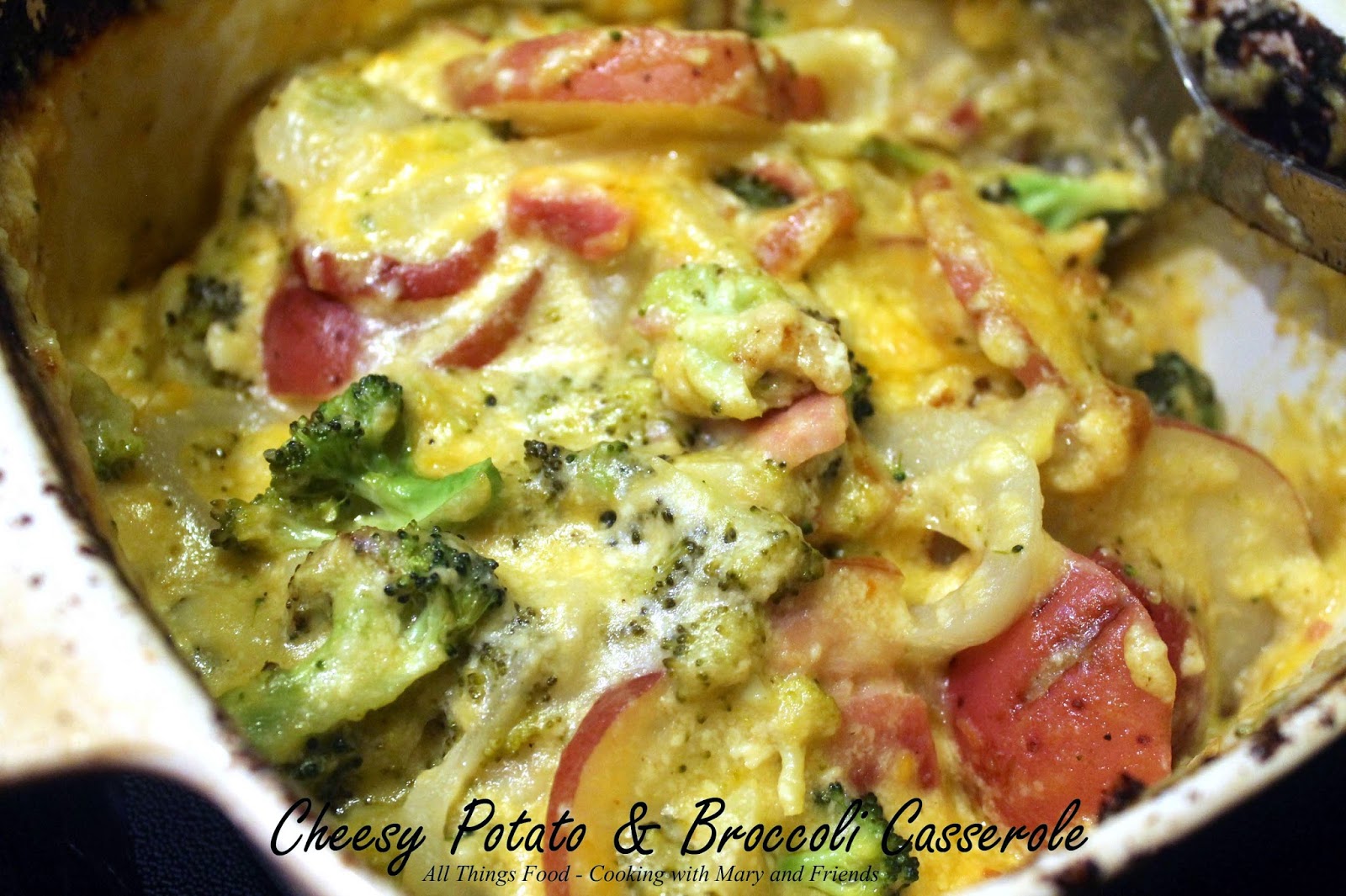 Cooking With Mary and Friends Cheesy Potato and Broccoli Casserole