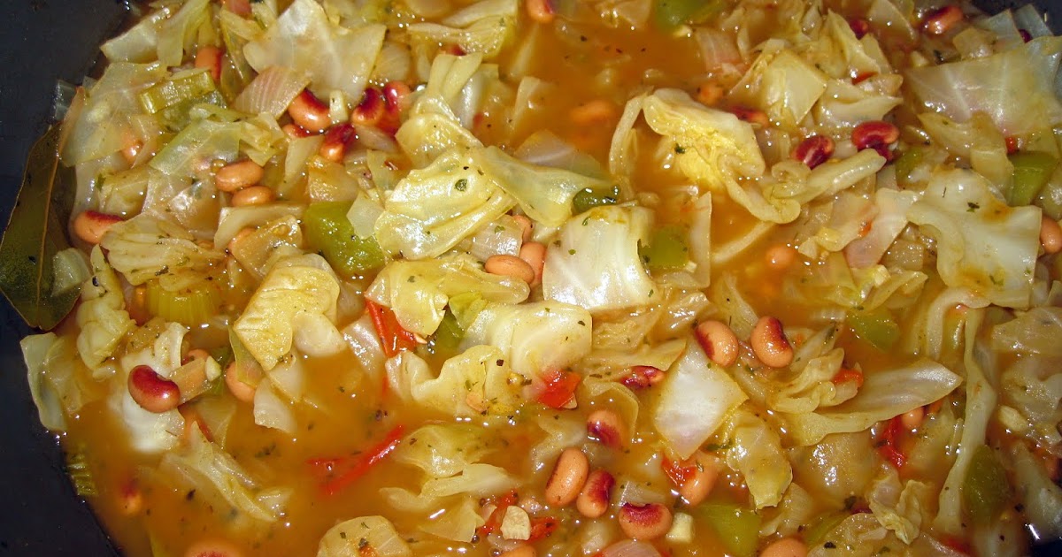 Kari Cooks Cajun Cabbage and Blackeye Pea Stew