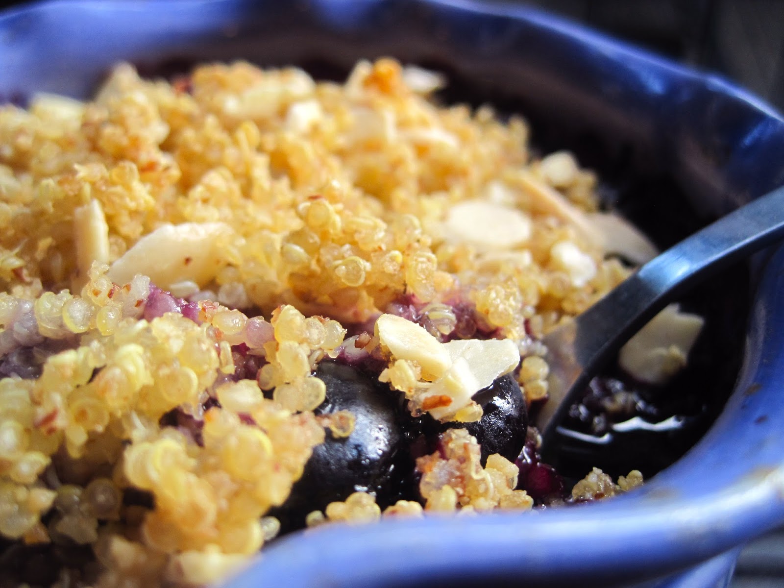 Kvell in the Kitchen Blueberry Quinoa Amaretto Crisp