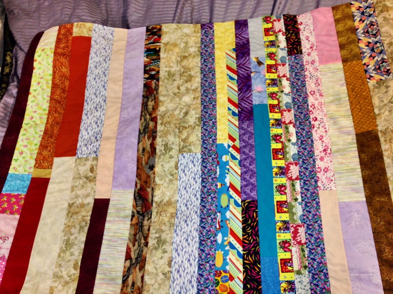 A Dad who dyes fabrics and quilts. April's Completed Comfort Quilts