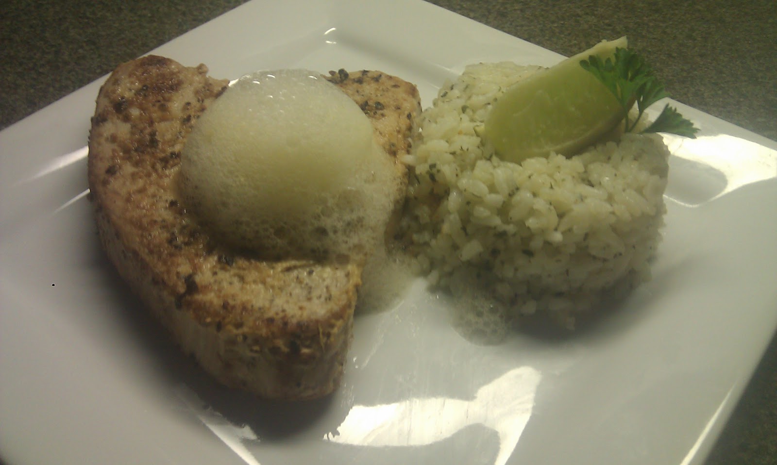 A Passion to Cook Orange Pepper Tuna Steak & Cilantro Lime Rice