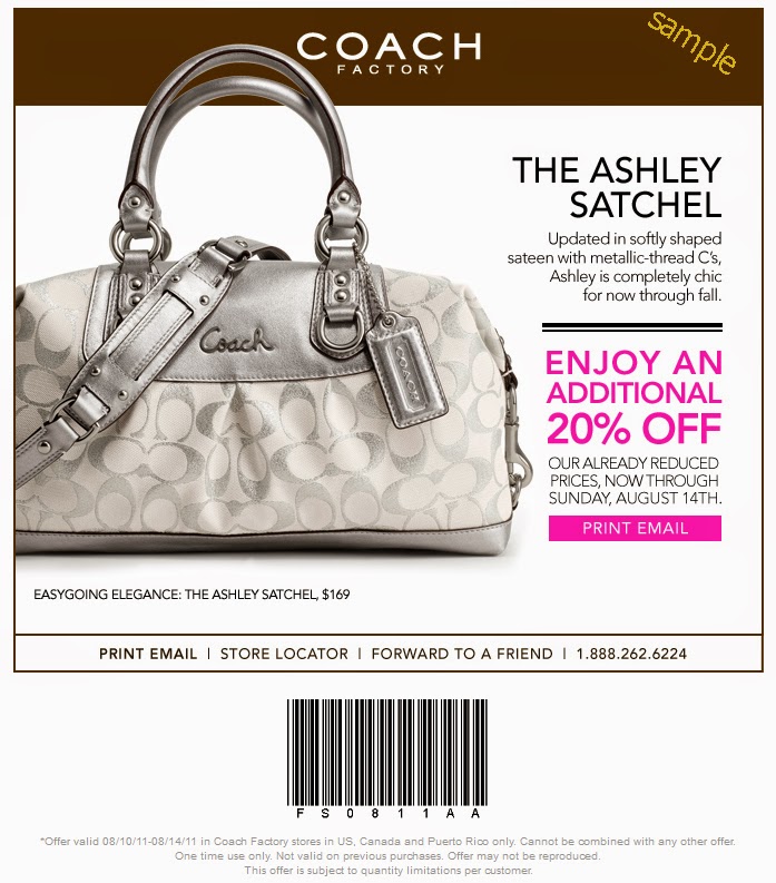 Coach factory outlet coupon printable