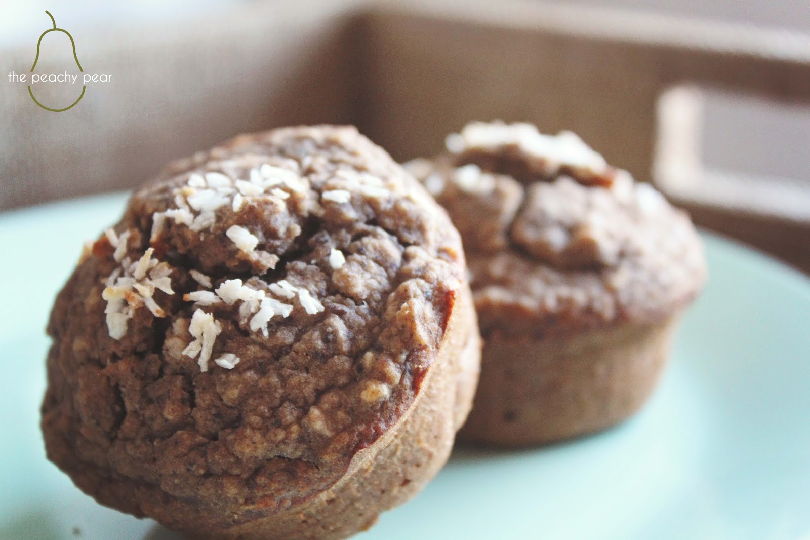 the peachy pear Black bean banana muffins!