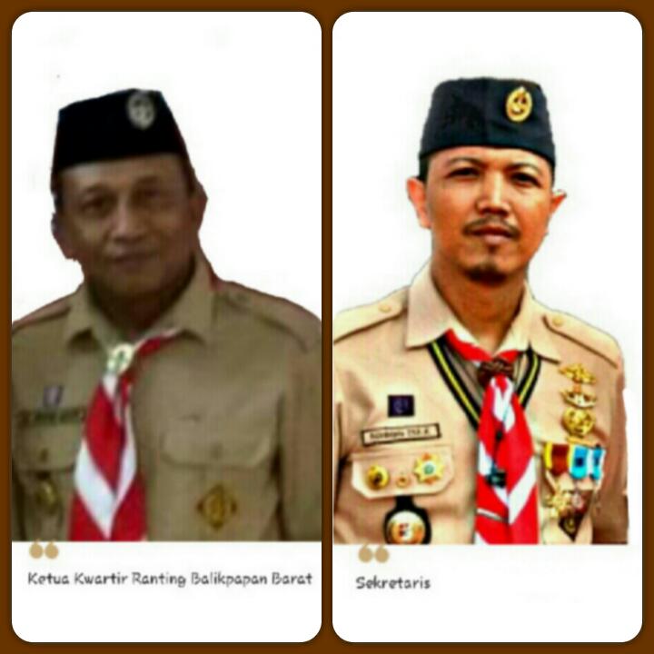 Ketua dan Sekretaris Kwartir Ranting Balikpapan Barat 2015 - 2020