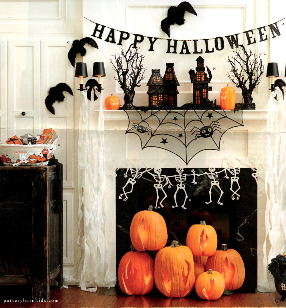 Pottery Barn Inspired Flaming Pumpkins spookyspaces