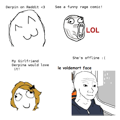 see a funny rage comic derpina le voldemort face