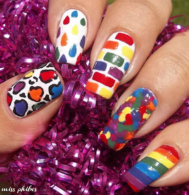 Nail art Rainbow