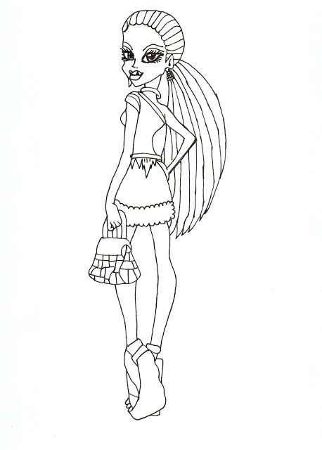 Monster High Coloring Pages: 13 Wishes Lagoona Blue Coloring Page