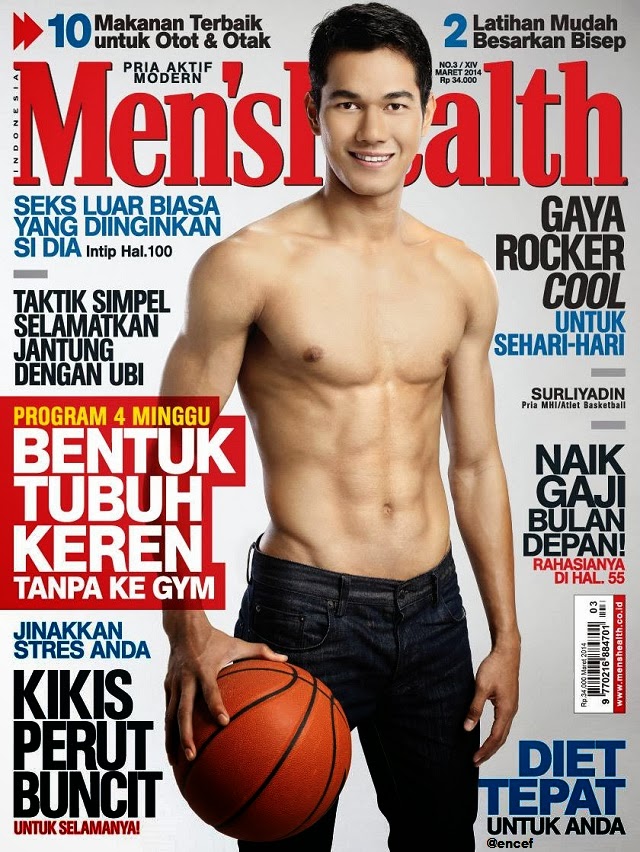 Magazine Cover Men's Health March 2014 Surliyadin (Indonesia)