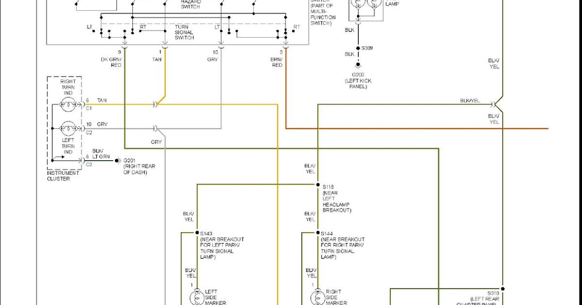 2000 Jeep Wrangler SE System Wiring Diagrams Exterior Lamps Circuit