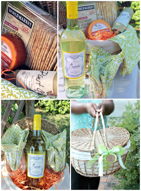 wine, gifts, picnic