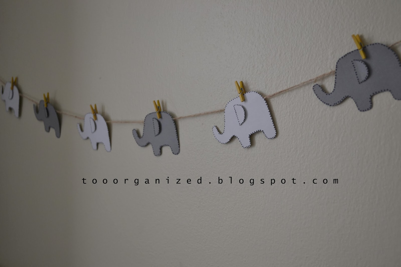 DIY ELEPHANT GARLAND TOO ORGANIZED