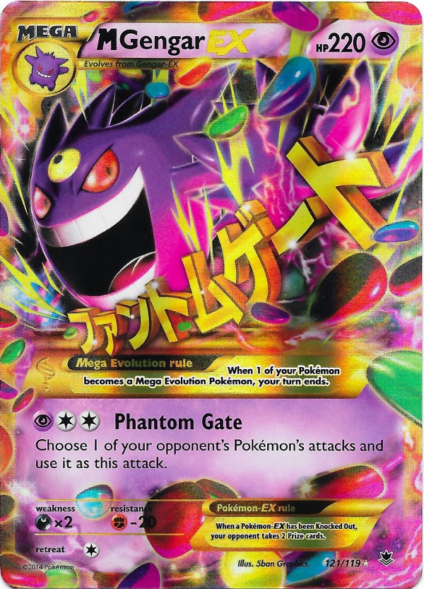 PrimetimePokemon's Blog: Mega Gengar EX -- Phantom Forces Pokemon Card  Review