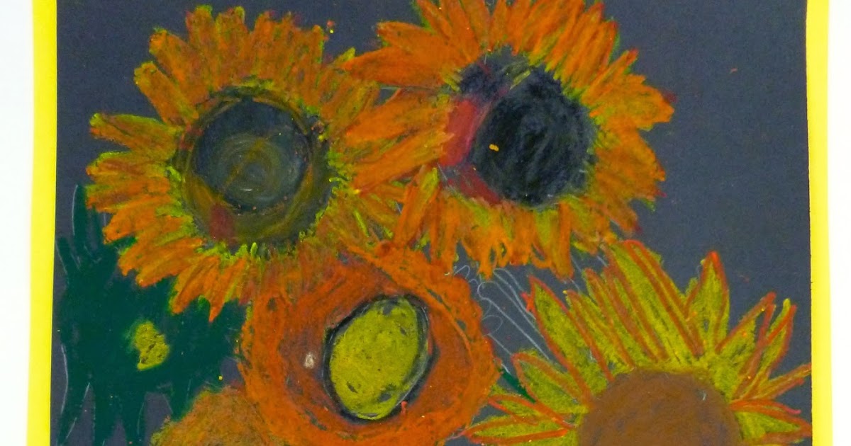 1st Grade Van Gogh Sunflowers… Lesson On Seeing Color