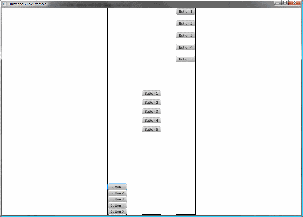 Just my 2 cents about Java JavaFX 2.0 Layout Panes HBox and VBox