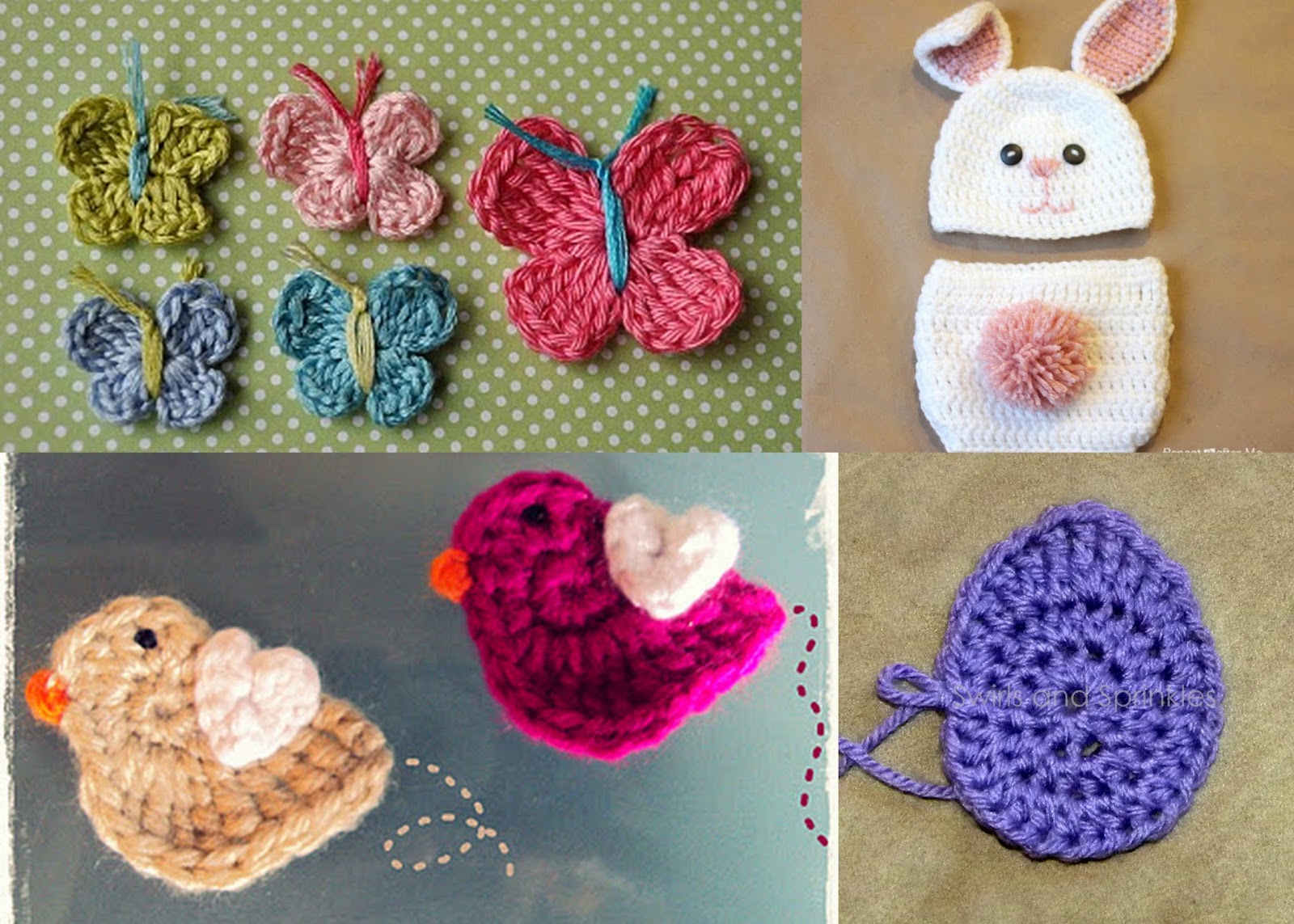 just between you and me Easter Bunny Applique Crochet Pattern