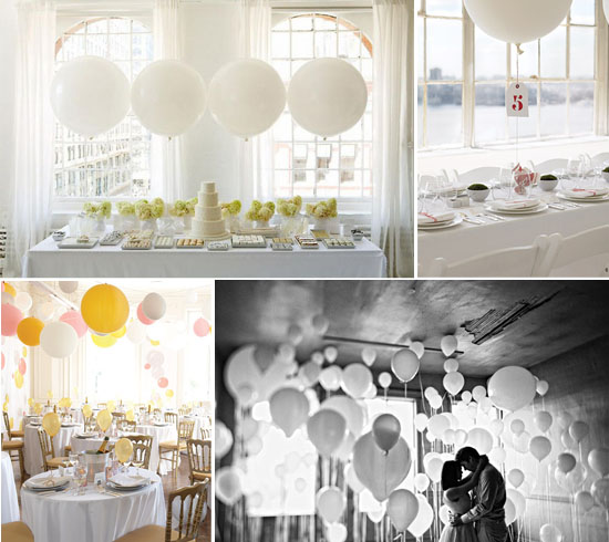 Pastel Balloons from Martha Stewart Balloon Room from Green Wedding Shoes