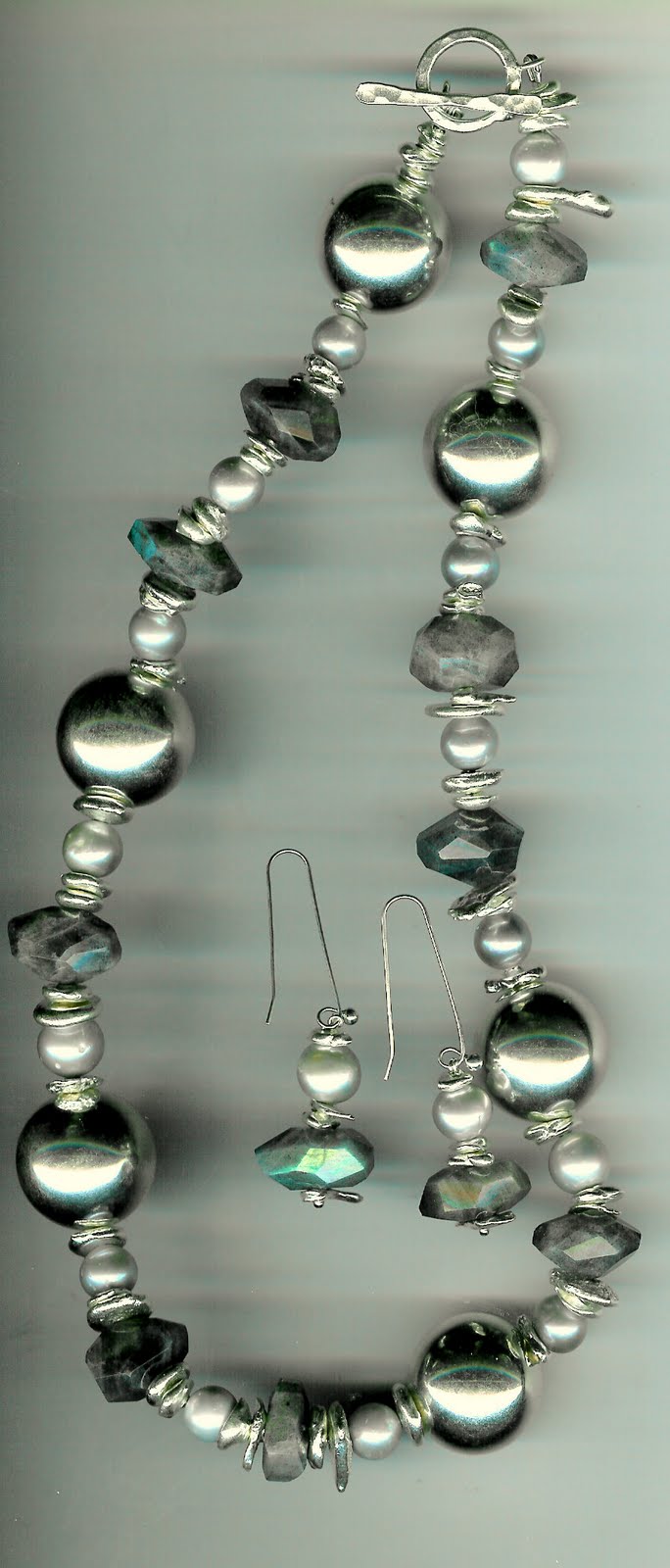 219. Large Sterling Silver Beads, Thai Sterling Silver with Akoya Pearls and Labradorite