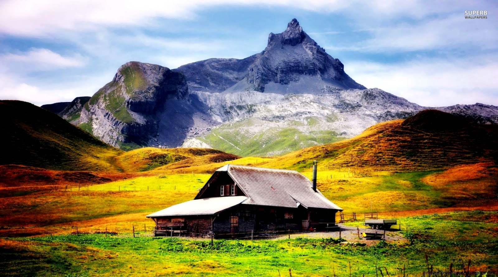 Mountain Log Cabin Desktop Mountain Log Cabin Desktop
