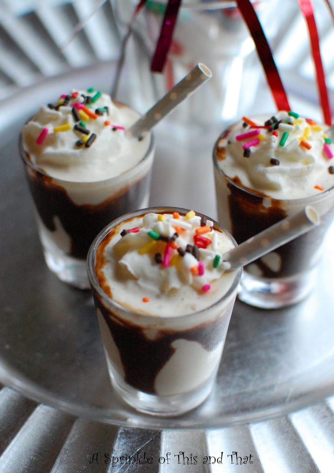 A Sprinkle of This and That Kahlua Shake Shots