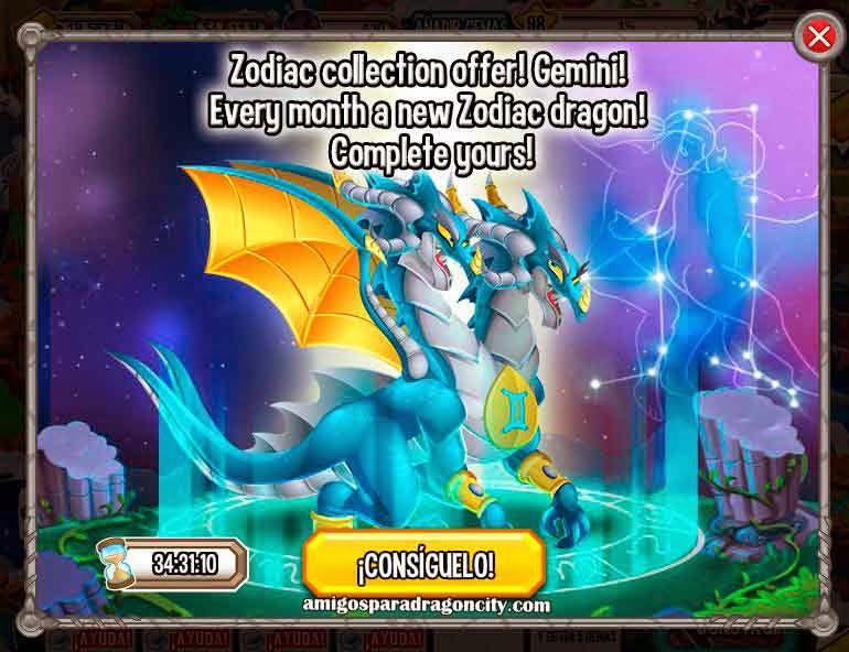 Oferta Especial Del Dragon Geminis Amigos Para Dragon City