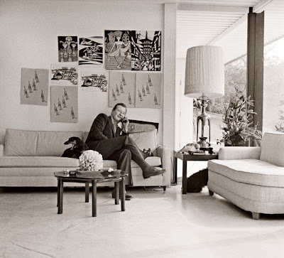 John Wayne’s living room of his ranch house in the San Fernando Valley - he loved Asian art