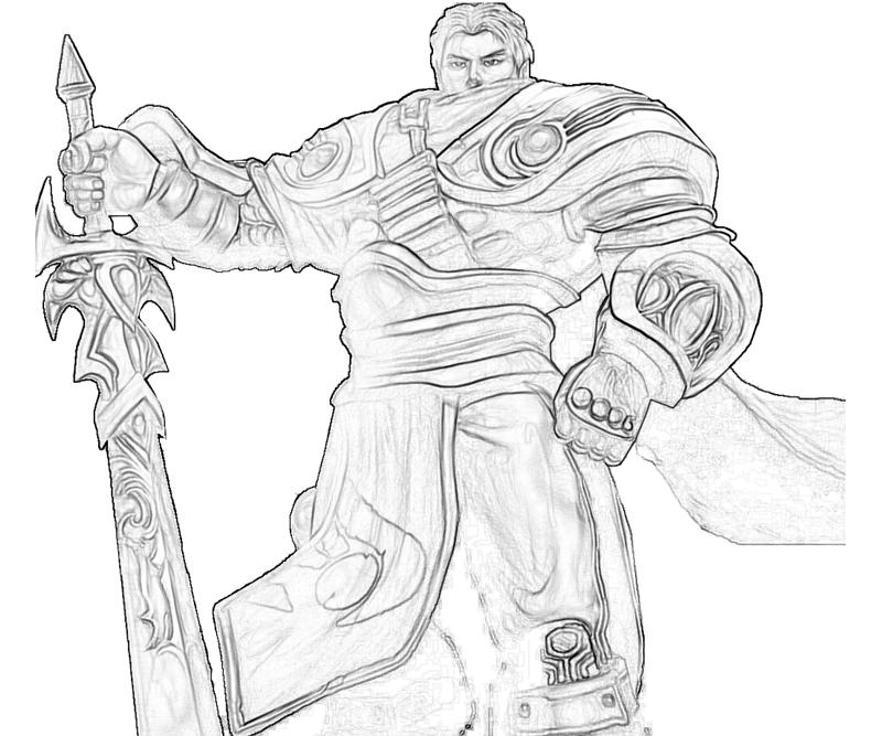 League of Legends Garen Character Coloring Pages league-of-legends-garen-character-coloring-pages