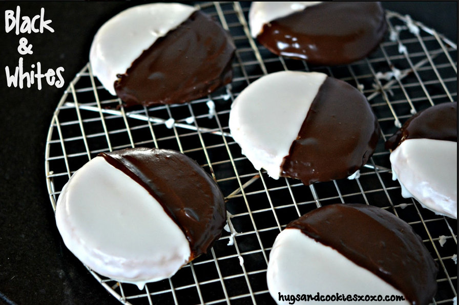 Hugs & CookiesXOXO BLACK AND WHITE COOKIES...THE BEST RECIPE!!!!