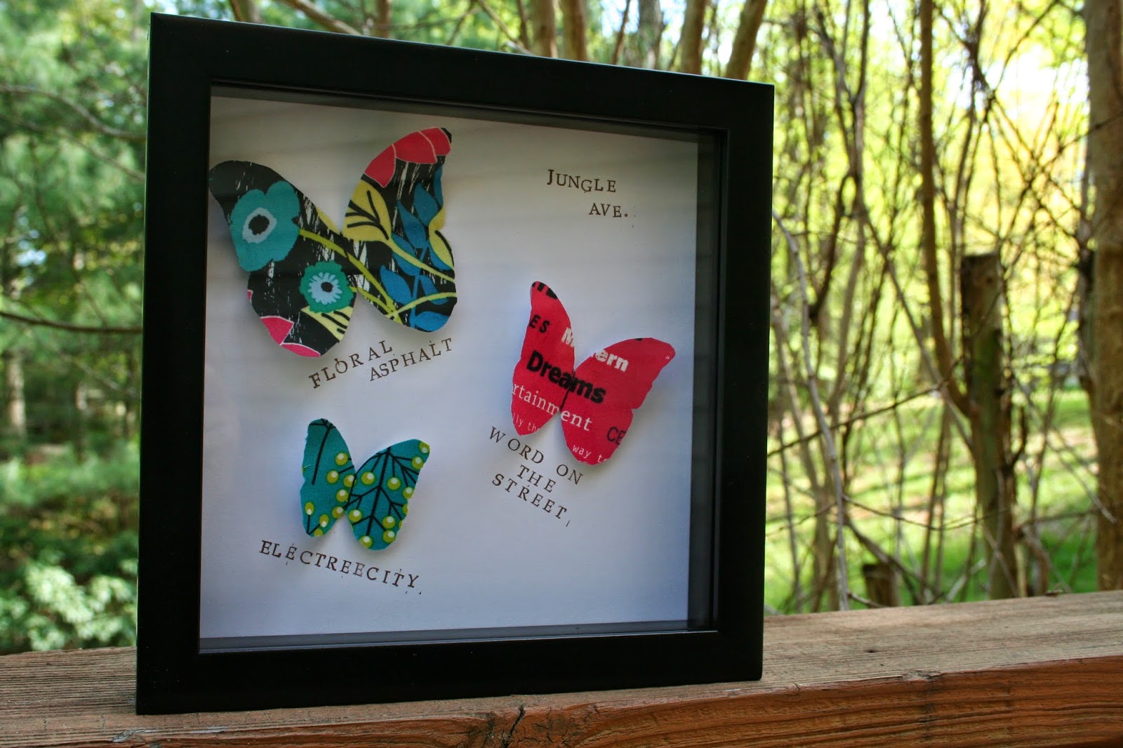 Fabric Butterfly Shadow Box Tutorial GoGo Kim