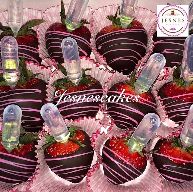 JesNesCakes Alcohol Infused Chocolate Covered Strawberries