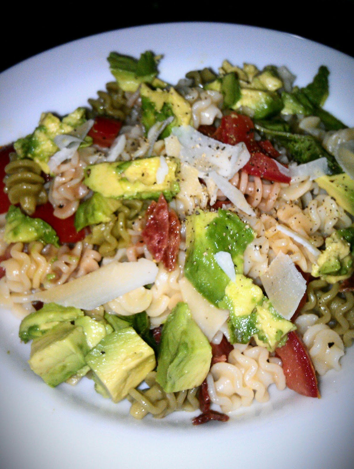 Recipes by Ryann Turkey Bacon & Avocado Summer Pasta