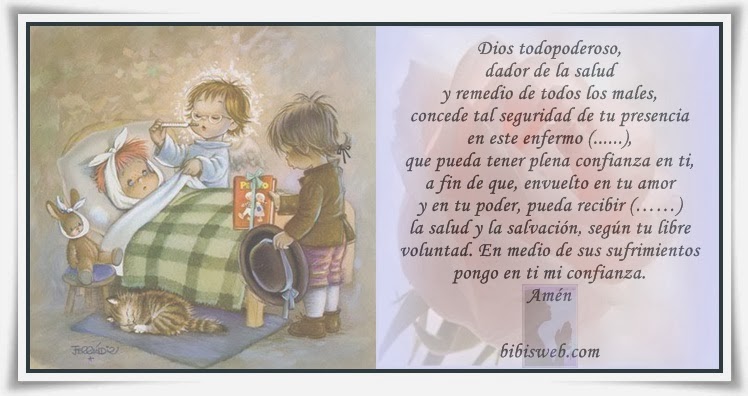 Resultado de imagen para oracion por la salud de un niño