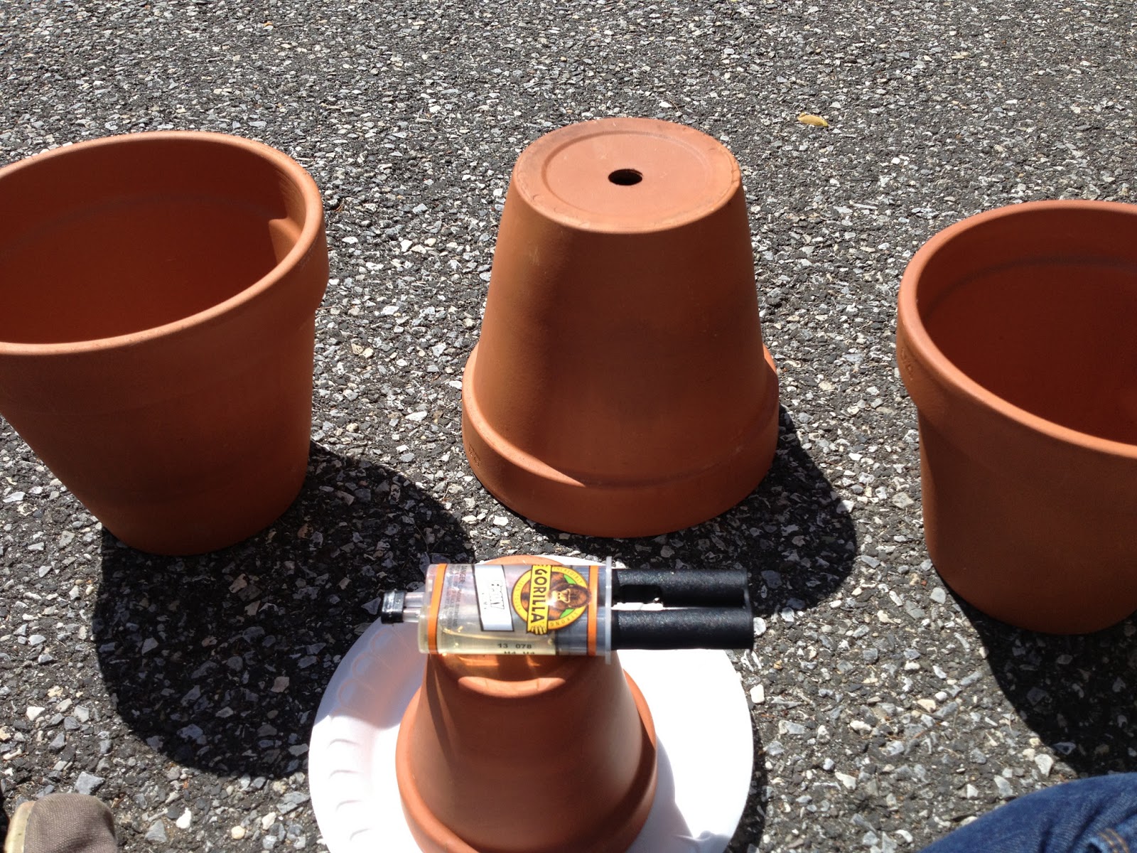 Two It Yourself DIY Bird bath from Clay Pots