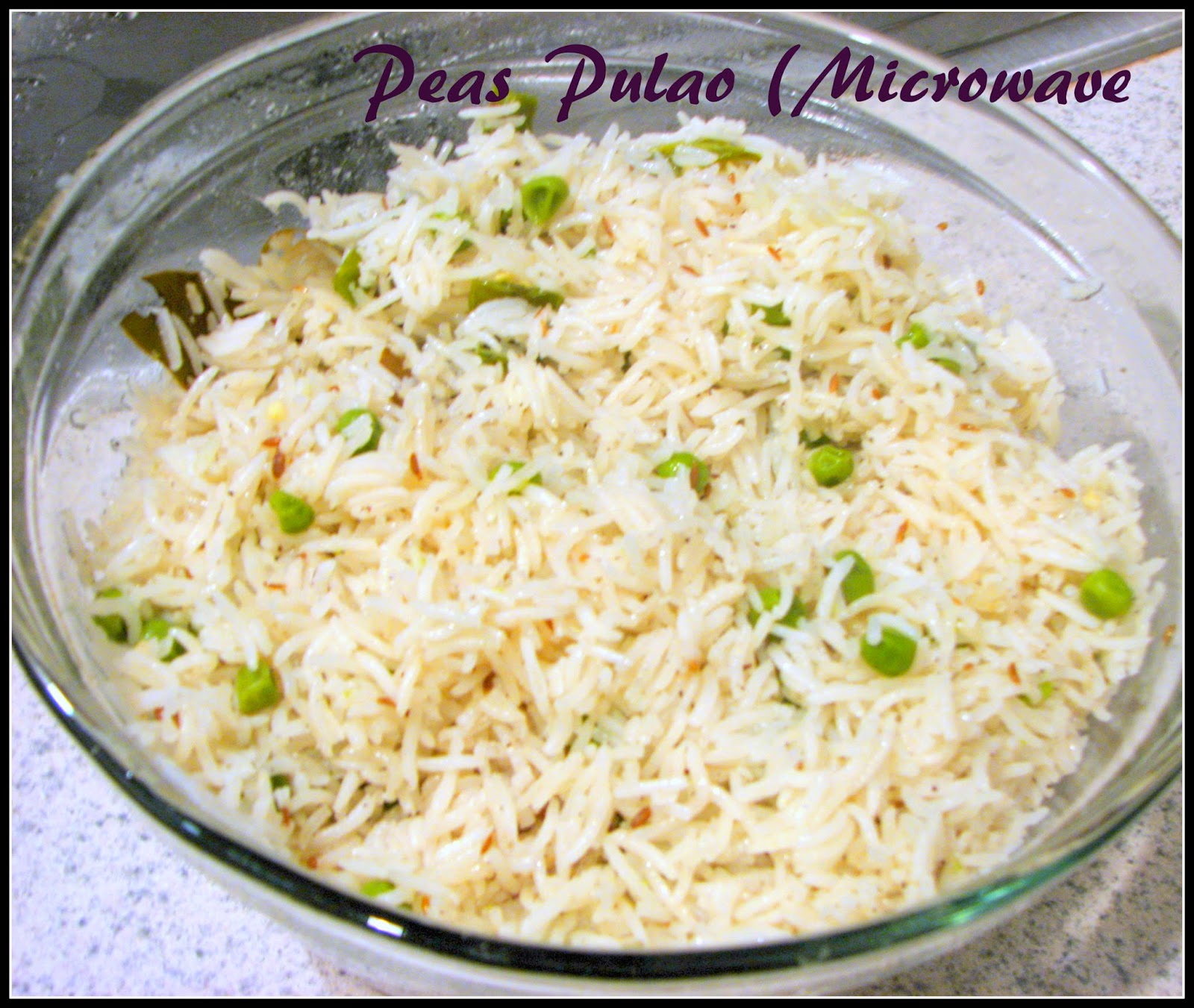 LoveFirst Bite !!!!!!!! Green Peas Pulao (Microwave Method)