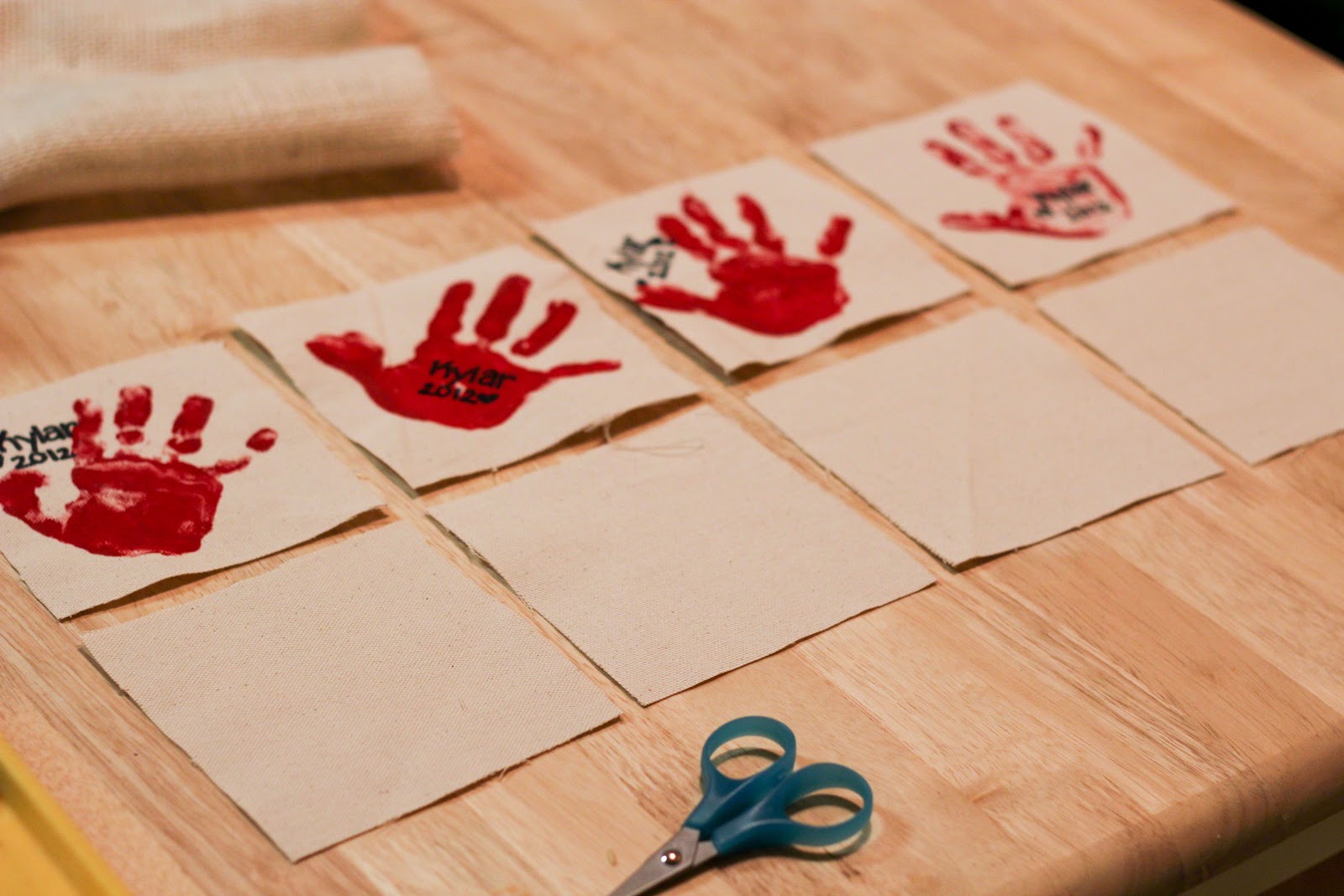 BASEBALL, BOOKS, & BABY How To Handprint pillow ornament!