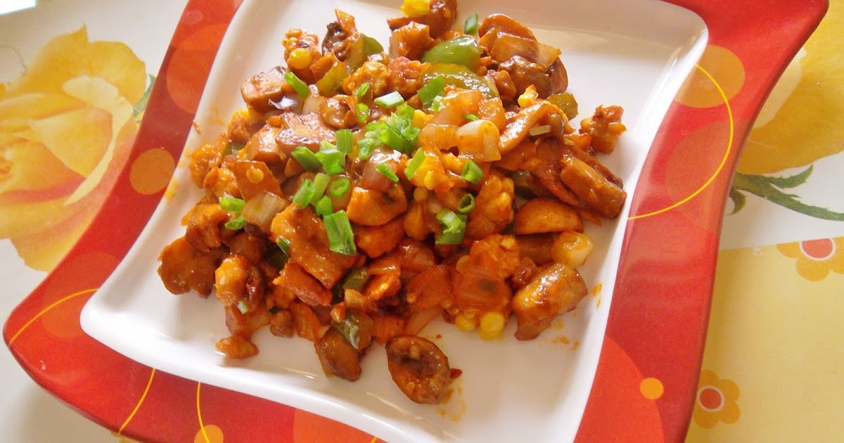 Sanjo 's Rasoi Mushroom baby corn chilli dry. A Simple and quick recipe