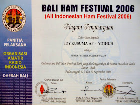 Piagam Pertama Lomba Low Speed, All Indonesian Hamfest 2006