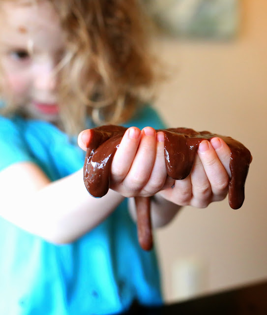 Chocolate Stretchy Slime Recipe from Fun at Home with Kids