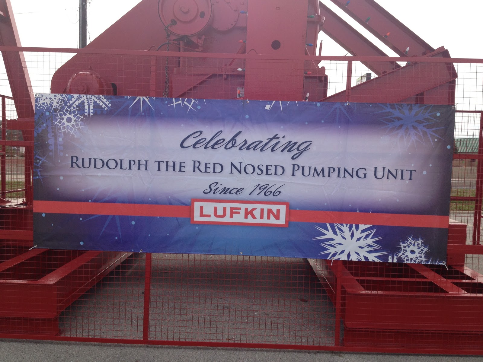 Rudolph the Red Nose Oil Pumping Equipment, Lufkin, TX - 180 OUT