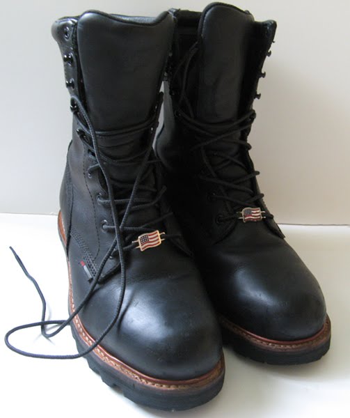 red wing logger boots black